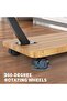 Luxury Style Rolling Side Table with Marble Effect - 5