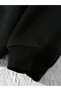 Unisex Hooded Kangaroo Pocket Sweatshirt Oversize Black - 3
