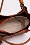 Women's Scarf Detailed Long Strap Handbag Brown - 7