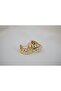 Kp140 Gold Geometric Triangle Laser Cut Thick Hoop Earrings (Length 10 mm) - 2