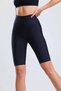 Women's Black High Waist Shaping / Sculpting Biker Leggings - Sports Shorts - 2