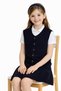 Atabay 139-01-26 Girl's School Uniform Navy Blue Buttoned Vest Comfortable Fit Daily Use 6/11 Years Old - 2