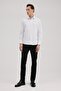 White Comfort Fit Cotton Blend Shirt - 2