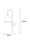 Retro Rustic Black Forged Sconce with Gold E27 Lampholder Inside, Bathroom Living Room Bedside Wall Lamp, Tattoo-Nuw-3320 - 4