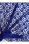 Cobalt Blue Fine Lace Fabric – Small Floral Pattern - 4