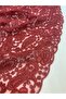 Burgundy Cordone Lace Fabric – Shawl Patterned - 3
