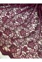 Plum Cordone Lace Fabric – Floral Patterned - 6