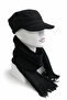 Women Men Unisex Castro Beanie Hat + Long Knit Scarf |   Winter Combination Set