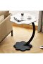 C-Shaped Sofa Table, Modern End Table with Marble Finish, Living Room Use - 2