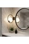 Modern Black Sconce Glop Glass Wall Lamp E27 Lampholder, Living Room Bedside Corridor Entrance Cafe, Dolunay-3911 - 2