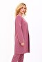 Zero Collar Straight Long Jacket-Rose - 4