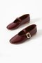 Women's Ballet Shoes with Gold Buckle, Stylish, Lightweight, Orthopedic, Noiseless Sole - 3