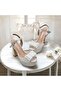 Bride Shoes, Platform Heel Shoes, Lace Bride Shoes - 3