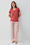 Women's Burgundy Pajama Set - 2