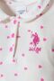 Baby Girl Polo Collar Embroidered Summer Regular Fit White Jumpsuit Usb3030-C-V2 - 2