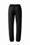 Black Men's Sweatpants 3 Thread Non-Fleece Drawstring Elastic Waist Leg Elastic Comfortable Fit Single Bottom - 7