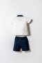 Baby Boy White Shorts Set - 4