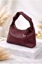 Bordo Luna Hobo Pebble Velvet Shoulder and Hand Bag - 4