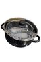 Enameled Frying Pan with Glass Lid and Wire Basket |   Practical and Balanced Frying