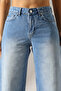 High Waist Wide Leg Light Blue Jean Pants - 8