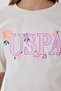 Girl's Crew Neck Embroidered Summer Regular Fit White Pajama Set Us2503-C-V1 - 3