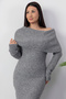 Madonna Collar Long Sleeve Knitwear Dress Dm2710 - 2