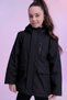 Girl's Black Fur Lined Waterproof and Windproof K Hooded Winter Coat Parka - 4