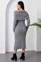 Madonna Collar Long Sleeve Knitwear Dress Dm2710 - 8