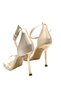 (Dekas) Women's Heeled Shoes with Cross Band Detail Gold - 5