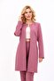 Zero Collar Straight Long Jacket-Rose