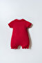 Baby Girl Polo Collar Embroidered Summer Regular Fit Red Jumpsuit Usb3026-C-V1 - 4
