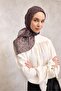 وشاح ناعم من القطن والبوليستر بنمط زهور بلون الدخان، مزخرف وغير قابل للانزلاق، مقاس 90x90 - 3
