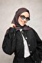 وشاح ناعم من القطن والبوليستر باللون الرمادي بنمط هندسي ومضاد للانزلاق ومتين 90x90 - 4
