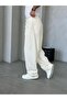 Textured Gabardine Baggy Pants Cream W - 4