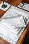 طقم تقديم طعام رمضان مطرز أنيق - طقم رمضان 24 قطعة لـ 6 أشخاص - 2