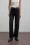 Black-High Waist Wide Leg Jeans - 4