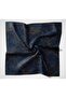 Cotton Polyester Soft Scarf Leaf Pattern Petrol Blue 90X90 - 7