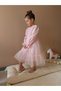 Pink Skirt Tulle Ruffled Belted Sleeve Tip Tulle Detailed Long Sleeve Girl Child Girl Baby Dress - 2