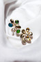 Ellipse Colorful Stone Earrings - 3