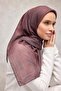 وشاح ناعم من القطن والبوليستر بنمط هندسي بلون الكرز، مضاد للانزلاق، ذو ملمس مميز، مقاس 90x90 - 4