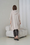 Hooded Wide Fit Poncho Jacket with Side Ties and Asymmetrical Cut, Suitable for Women's Hijab - 7