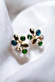 Ellipse Colorful Stone Earrings - 4