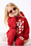 Children's Printed Bottom Top Baby Kids Tracksuit Set