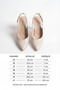 Élise Series Women's Pointed-Toe High-Heeled Slingback Shoes - 6