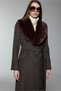 Black Coat with Collar Fur Detail 12358 - 2