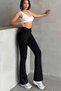 Women's Diving Fabric High Waist Shaping / Sculpting Flared Sports Leggings Pants - 7