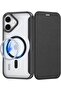 Air Folio for iPhone 17 case MagSafe compatible Folio Wallet cover magnetic closure - Black