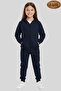 Girl's 3 Thread Ş Fleece-Lined King B Printed Zippered Tracksuit Set - 2