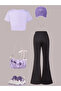 Children's New Butterfly Printed Crop T-Shirt- Flared Leggings Set - 2