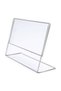 (10Pcs) A5 L-Type Horizontal Tabletop Transparent Plexiglass / Display Stand - Price Holder - Menu Holder - Brochure Holder - 2